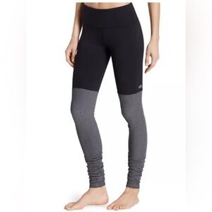 ALO Yoga Women's High-Waist Goddess Legging in Black and Gray size large